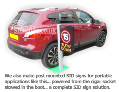 portable post mounted sid signs