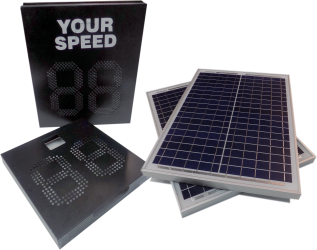 speed sign powered by solar